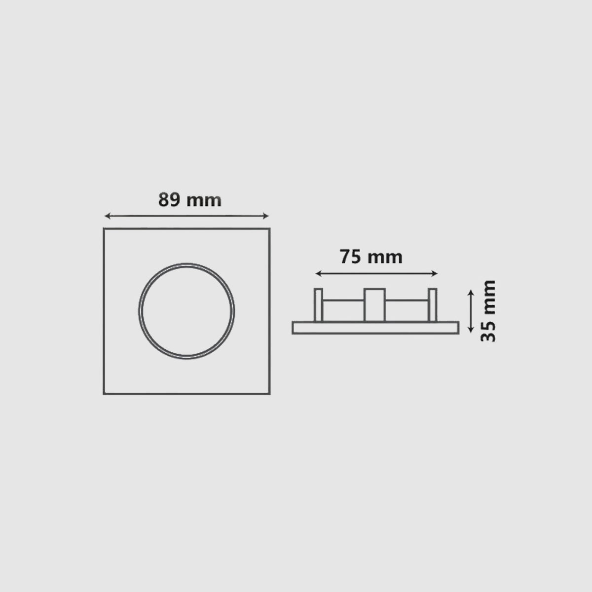 Square Light Shape Alpha Modern Square Spotlight Frame - Model LT207 – Alpha Modern Lighting